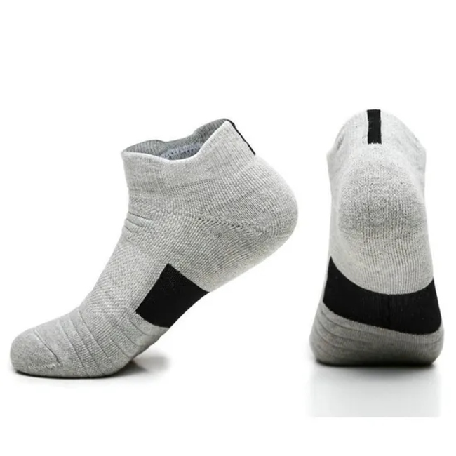No Show Compression Athletic Running Socks, Wicking Sport Cushion Padded Sock