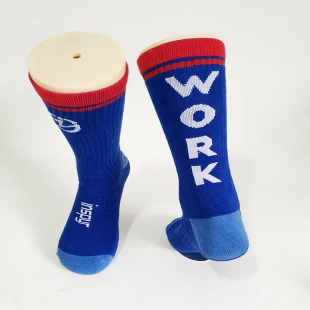 Bulk Custom Design Jacquard Man Compression Cotton Sport Socks