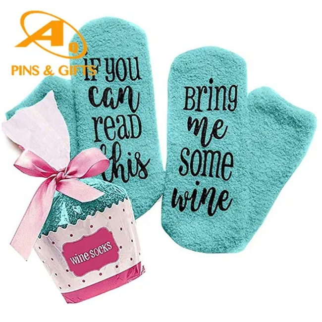 Best Selling for Women with If You Can Read This Socks Bring Me Some Wine Phase Luxury Socks with Cupcake Gift Packaging