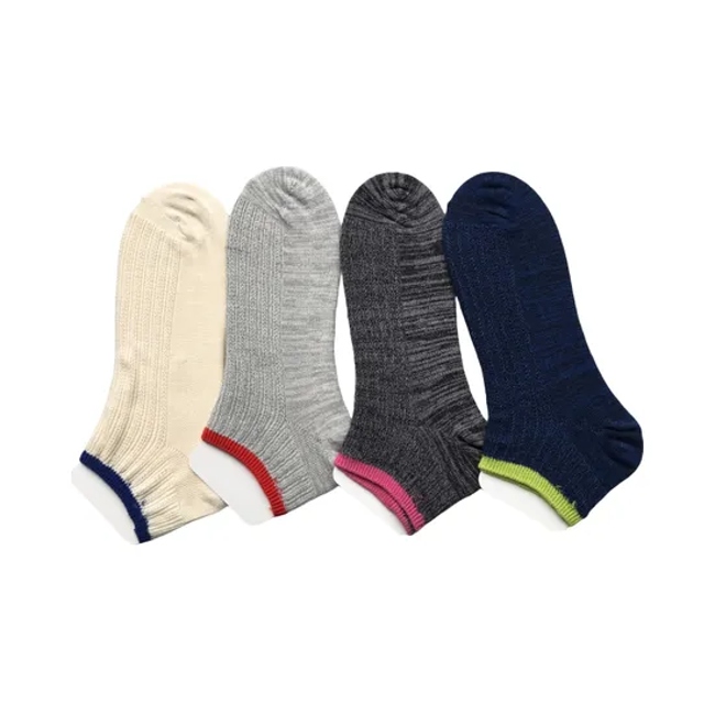 Summer Anti Bacterial Mens Colorful Blend Short Basic Casual Breathable Cool Cotton Stripe Block Trainer Liner Socks