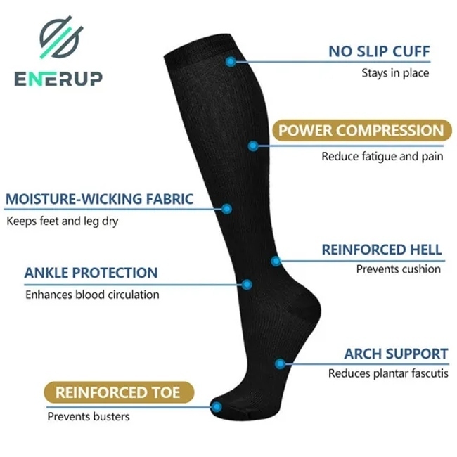Athlete Sport Compression Medical Socks Custom Logo Knee High Compression Socks