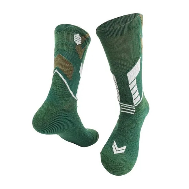 151-C33# MID-Calf Anti-Slip Football Training Socks for Adults