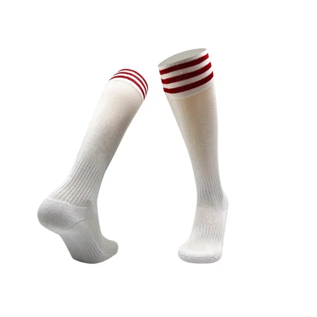 151-513# Thickened Three-Bar Towel-Soled Football Training Socks for Adults