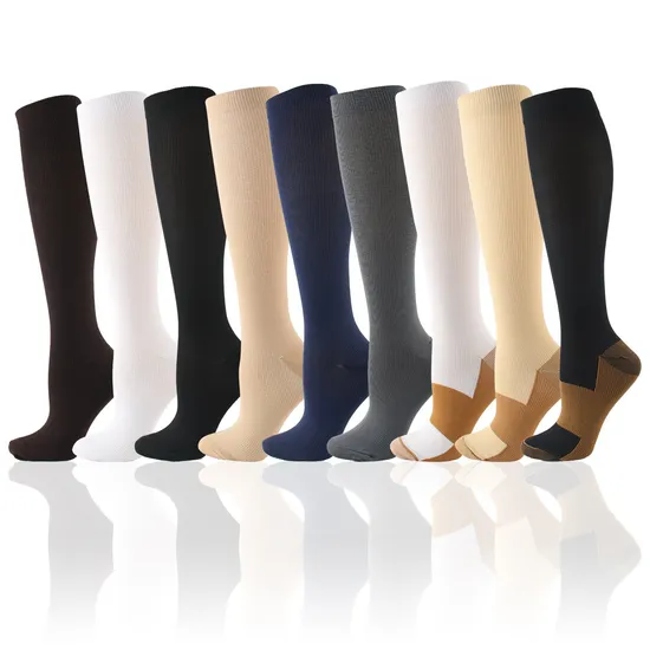 Trendy Compression Knee High Sports Socks for Adults