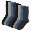 Custom Logo 100% Cotton Double Needle Solid Comfortable Mens Dress Crew Socks