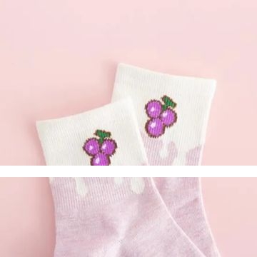 Fashion Cute Girls Fruit DOT Crew Socks for Wholesale
