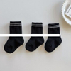 ODM Summer Mesh Baby Socks Absort Sweat Breathable Black And White Grey Crew Socks Student Socks
