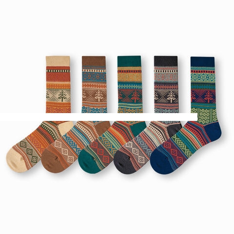New Style Top Quality Men s Autumn Cotton Breathable Deodorant Casual Socks Chunk Thread Knitted Athletic Stripes Crew Socks