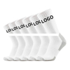 Customized Solid color socks casual cotton socks, combed cotton sailor sports socks, men s and women s medium length crew socks