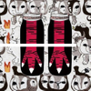 Women s Funny Chicken Cluck Legs Crazy Socks Custom Fashion Crew Length Striped Wine Embroidery Print Socks Breathable Custom