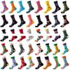 Custom Large Size Men s Socks Ribbed Combed Cotton Comfortable Black Beige Crew Socks Dress Socks Cotton Double Needles Tube Socks