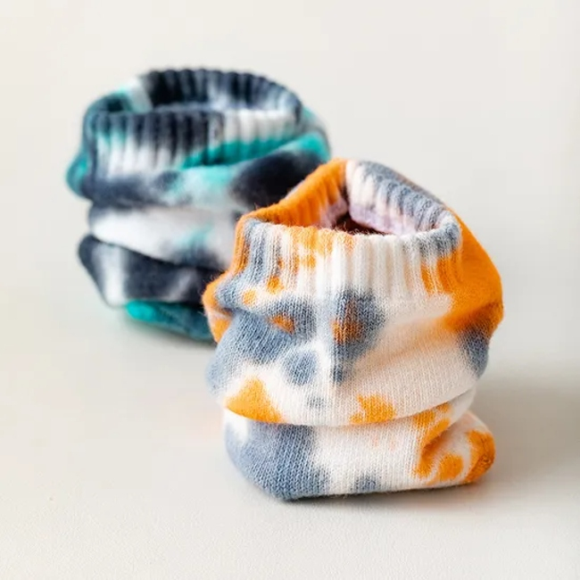 Comfortable Cotton Compression Socks with Trendy Tie Dye Design
