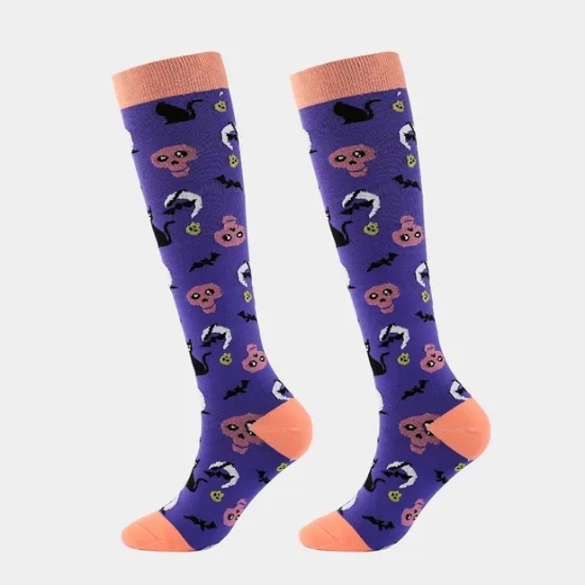Holiday Sports Compression Socks for Halloween Fun and Comfort