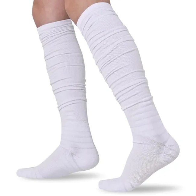 Custom Logo High Quality Cotton Sports Soccer Football Compression Slouch Socks