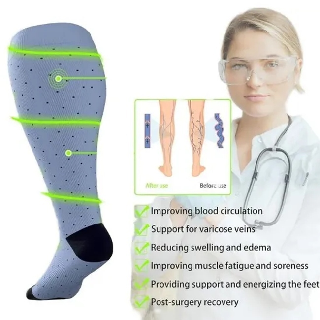Color Plus Size Large Medical Compression Socks