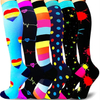 Custom Design Unisex Cotton Compression Socks Fancy Calcetin Cycling Sport Athletic Custom Compression Socks