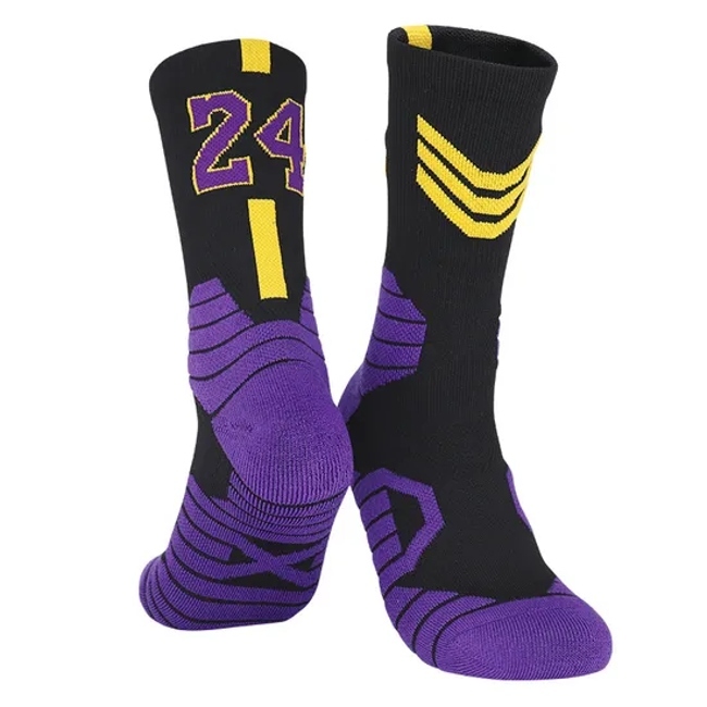 China Factory Custom Logo Knitted Sports Basketball Sock for Club