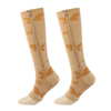 New Style Blue Knee High Socks with Customized Pattern for Lovely Girl and Woman Popular Wholesale Compression Socks