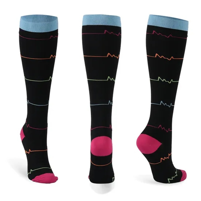 Breathable Nurse Christmas Halloween Compression Socks Custom Logo Cozy Cute Anti Slip Sport Compression