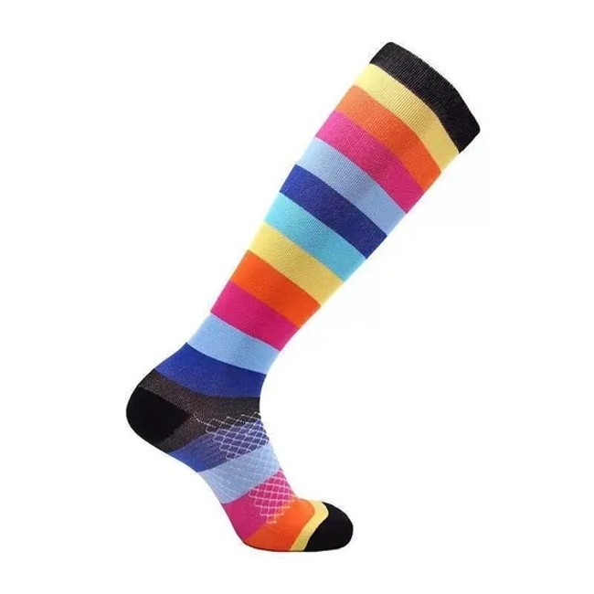 Multi Color Custom Men Women Wholesale Knee High Compression Socks