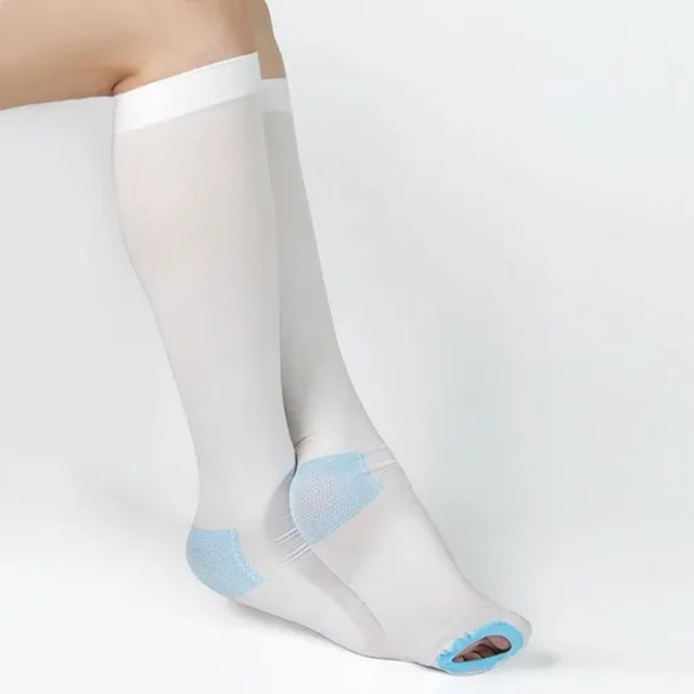 Medical 15-25mmhg White Compression Socks