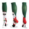 Newest Compression Socks Men Women Christmas Series Snowman Elk Santa Tree Christmas Pattern Compress Stockings