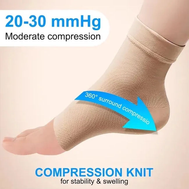 Neuropathy Socks Ankle Brace Compression Sleeve Open Toe Compression Socks Women & Men for Swelling Plantar Fasciitis