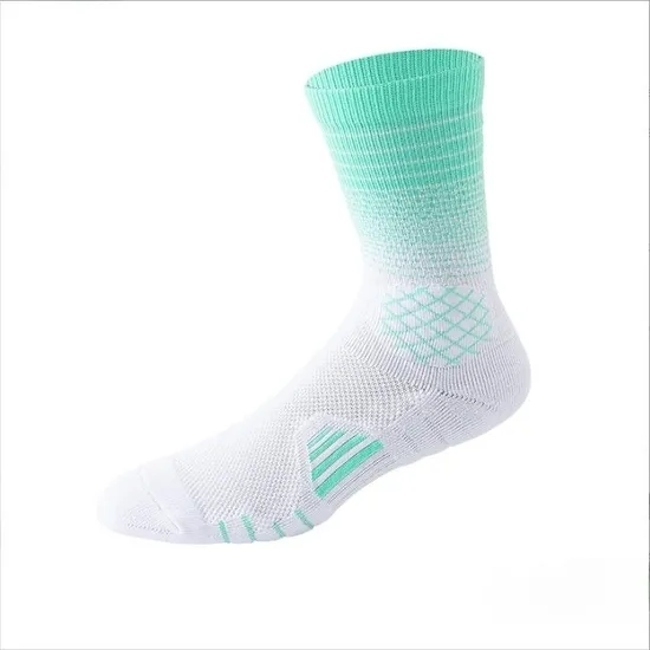 Grid Pattern Elite Training Long Tube High-Top Basketball Socks