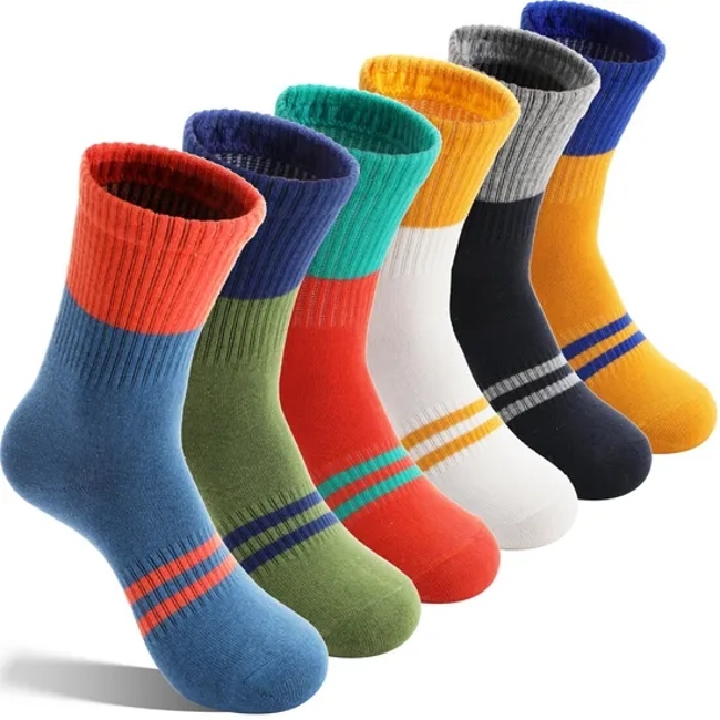 Custom Wholesale Cotton Comfortable Sports Crew Kids Socks