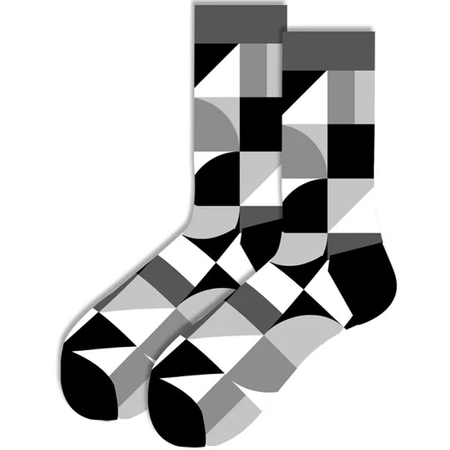 Custom Knit Design Logo Crew Sox Manufacturer Socks, Soft Custom Embroidery Logo Sport Sock, Unisex Black and White Socks