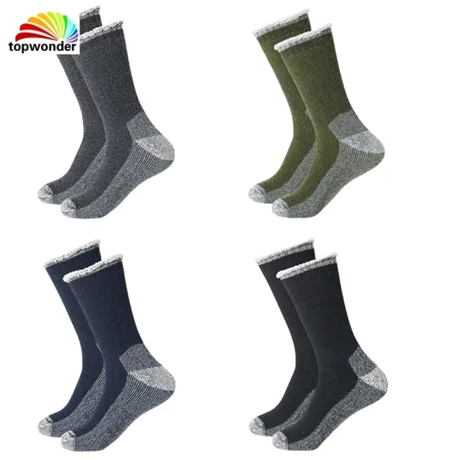 Customize and Wholesale Outdoor Thermal Thick Fleece Winter Acrylic Terry Sock in Many Colors and Sizes at Low Prices