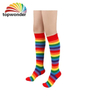 Customize All Designs of Colorful Rainbow Sock Striped Sock Over Knee High Sock in Many Colors, Sizes and Material