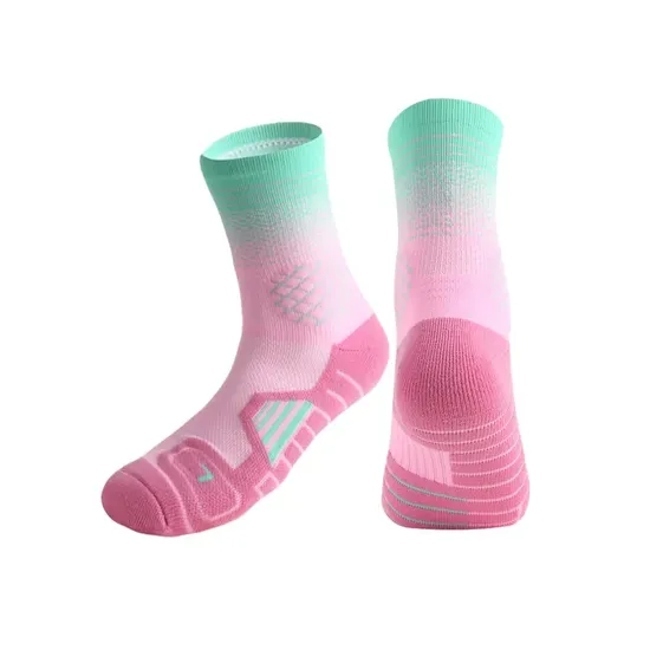Athletic Tube Embroidery Logo Custom Cushion Summer Terry Bottom Sports Socks