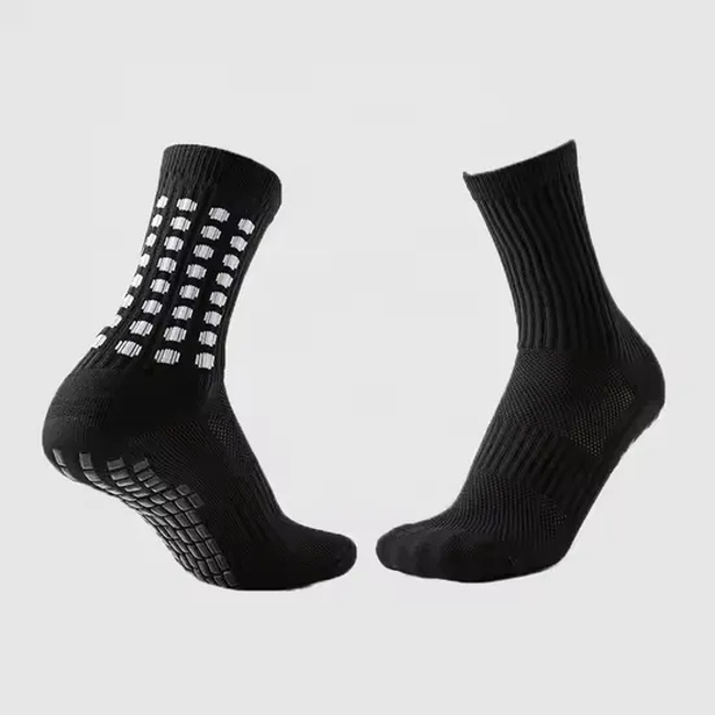 Factory Custom Woven High Quality Black White Cotton Socks with Logo