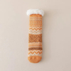 Lamb′s Wool Floor Socks Women′s Autumn and Winter Padded Thickened Warm Non-Slip Silicone Home Socks Ethnic Style MID-Calf Socks