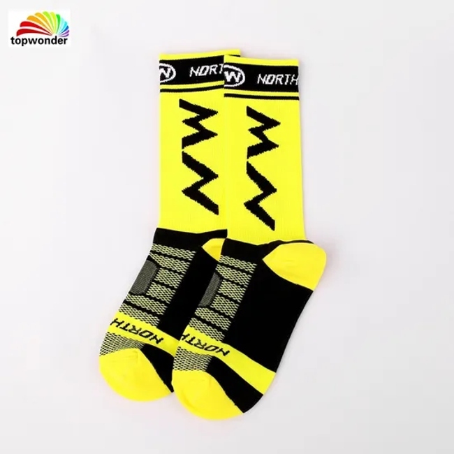 Wholesale Custom Cotton Print Fashion Designer Compression Running Sport Socks