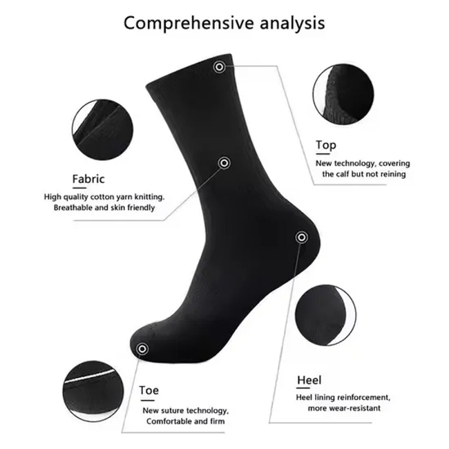 Custom Logo Compression Sports Socks, Unisex Quality Crew Designer Cotton Ankle Socks for Women & Men