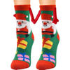 New Coral Velvet Christmas Warm MID-Tube Socks Couple Magnetic Holding Socks