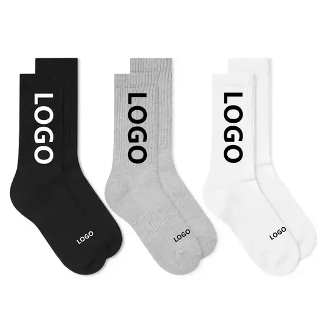 High Quality Men Socks Unisex Custom Logo Fashion Street Cotton Socks