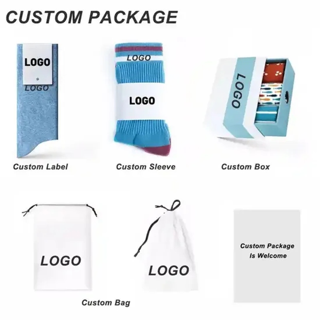 Wholesale Embroidered Knitted Cotton Unisex Breathable Comfortable Custom Sports Socks