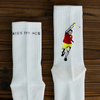 Antibacterial Black and White Sports Running Towel Bottom Cotton Socks