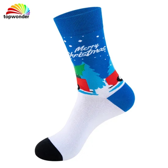 Customize and Wholesale All Fashion Cartoon Christmas Sock in Many Designs, Colors and Material