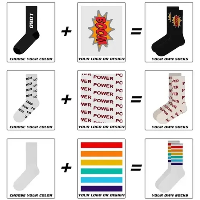 High Quality Men Socks Unisex Custom Logo Fashion Street Cotton Socks