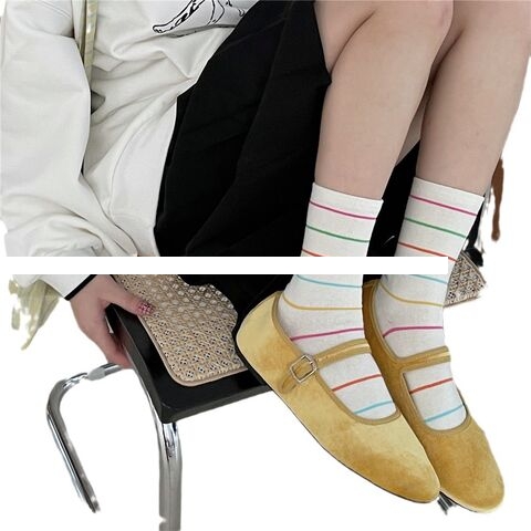 Autumn Colourful Polka Dot Women s Socks Absorb Sweat Casual Cotton Socks Crew Socks For Wholesale