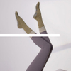 OEM Two Tone Professional Looped Double Threaded Mouth Anti Slip Tall Studio Sock Pilates Crew Socks