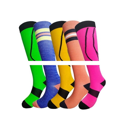 Durable Nylon printed blank sublimation socks color men s compression colorful crew socks in bulk