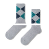 Customization Top Quality Cotton Men s Classic Style Geometric Design Knitting Breathable Anti odor Business Dress Crew Socks