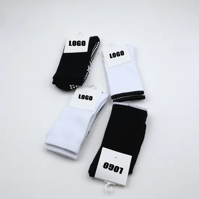 Compression Logo Brand Nylon Grip Customized Breathable Sports Cushion Anti Slip Embroidery Designer Soccer Football Custom Socks