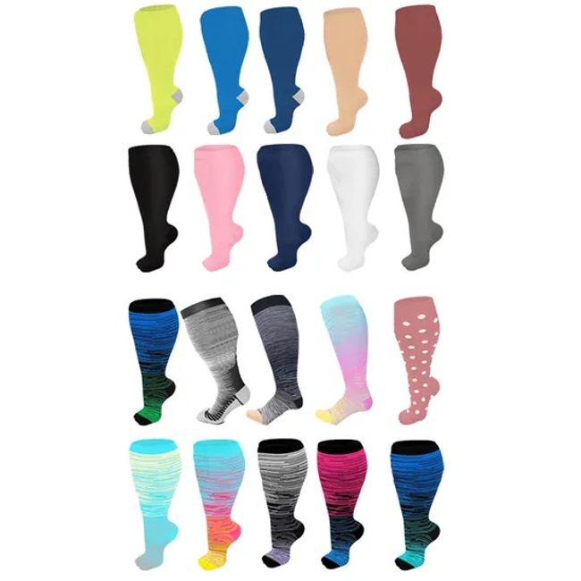 Customized Over Size Fat Socks Sports Over Sized Compression Socks Nylon Spandex Socks