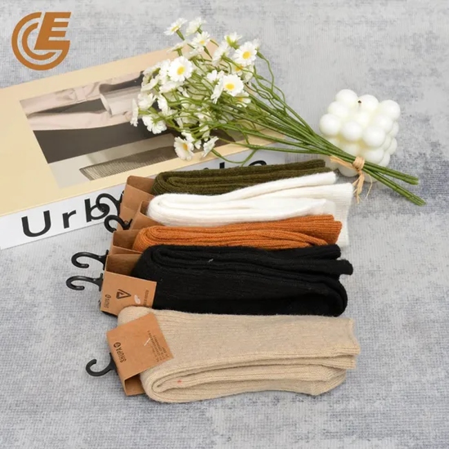 Qlm-82-4 Compression Sock Factory Bulk Sell Spandex Women′s Crew Socks